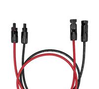 Offgridtec Cable de conexión PV macho a conector PV 6 mm², 1 m, rojo/negro
