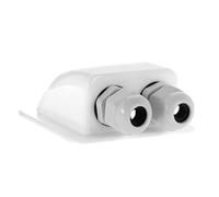 Offgridtec Conducto de Techo Pasaventanas 2 Blanco Cuádruple para Caravanas Caravana Barcos Cable Solar Pasaventanas Abs, 1 Pieza, 006420, 2 Vías/Blanco/Luz