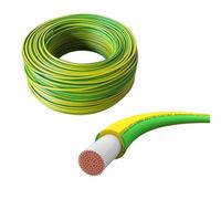 Offgridtec H07V-K - Cable de conexión a tierra (16 mm², 450/750 V, conductor de cobre fino, aislamiento XLPO y PVC, certificado HAR, instalación fija, alta flexibilidad (verde/amarillo, 20 m)