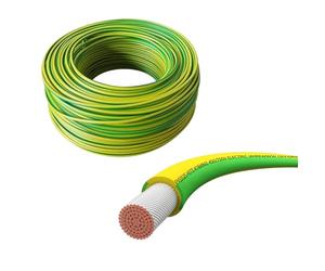 Offgridtec H07V-K - Cable de conexión a tierra (16 mm², 450/750 V, conductor de cobre fino, aislamiento XLPO y PVC, certificado HAR, instalación fija, alta flexibilidad (verde/amarillo, 20 m)