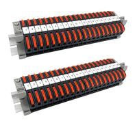 Offgridtec Juego de bloques de terminales para cableado eléctrico estructurado e instalaciones de control, kit de conexión con tornillos, riel de soporte y puente de conexión para un montaje seguro en