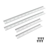 Offgridtec Juego de rieles DIN de aluminio para montaje eléctrico y armarios eléctricos, rieles de aluminio de alta resistencia con tornillos para una instalación ordenada de componentes industriales