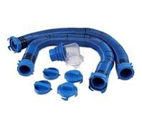 Offgridtec Kit de manguera de alcantarillado para autocaravana, 2 mangueras flexibles de 6 m de 3 m, sistema de conexión rápida, adaptador 4 en 1, codo transparente, conexiones universales de bayoneta