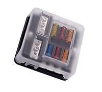 Offgridtec Portafusibles de 6 compartimentos para fusible plano de coche con indicador LED