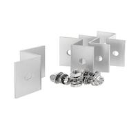 Offgridtec© Soporte Z de aluminio de 38 mm con tornillos de acero inoxidable, juego de 4