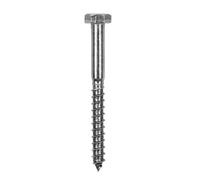 Offgridtec Tornillos hexagonales de acero inoxidable para madera M8 DIN571, longitud 200 mm, 10 unidades
