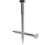Offgridtec Tornillos hexagonales de acero inoxidable para madera M8 DIN571, sujetadores resistentes a la corrosión para construcción, electrónica, automoción e instalaciones modulares (10 unidades