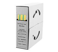 Offgridtec Tubo termorretráctil 5 m 25,4 mm > 12,7 mm amarillo/verde caja dispensadora taller coche