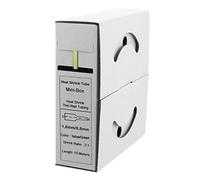 Offgridtec Tubo termorretráctil de 10 m, 1,6 mm > 0,8 mm, color amarillo/verde, caja dispensadora para taller 2:1