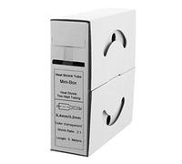 Offgridtec Tubo termorretráctil de 5 m, 6,4 mm, 3,2 mm, transparente, caja dispensadora, taller de coche 2:1