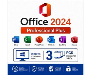 Office 2024 Professional Plus para 3 PCs