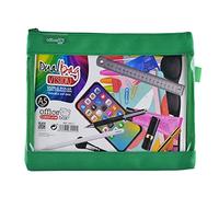 office box Bolsa Dual Bag Vision A5 - Estuche Neceser Porta Todo con Dos Apartados y Frontal Transparente con Cierres de Cremallera - Ref.34511-VO - de Colorline by (Verde Oscuro)