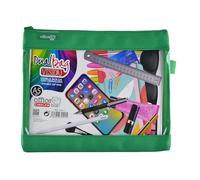office box Bolsa Dual Bag Vision A6 - Estuche Neceser Porta Todo con Dos Apartados y Frontal Transparente con Cierres de Cremallera - Ref.34611-VO - de Colorline by (Verde Oscuro)