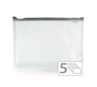 office box Bolsa Multiusos en PP con Refuerzo Interior en Nylon y Cierre de Cremallera - Lavable y Resistente al Agua. 9 Tamaños (B5-23 x 29 cm. / Pack 5 Ud)