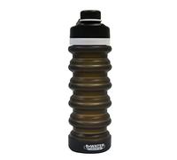 office box BWater Flex -Botella Plegable de Silicona con tapón a rosca, asa abatible, 550 ML, Material lavable apta lavavajillas, BPA-BPS FREE, Segura y muy resistente, Colorline by (Negro)