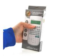 Office Box - Calculadora Científica - Aprobada PAU - Ideal para Ingeniería, Escuela y Universidad, Pantalla de 2 líneas (10+2 dígitos) 240 Funciones con Cubierta Protectora Impresa.