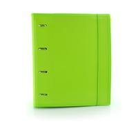 Office Box Carpeta & Block Colorline - 4 Anillas - 100 Hojas - 10 Separadores Xtra - 80 Stickers y Cierre de Goma - Ideal Para tus Apuntes en Anillas - 12 Colores - 100% Reciclable. (Verde Claro)