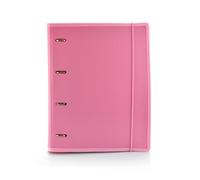 Office Box Carpeta & Block Colorline - 4 Anillas - 100 Hojas - 10 Separadores Xtra - 80 Stickers y Cierre de Goma - Ideal Para tus Apuntes en Anillas - 12 Colores - 100% Reciclable. (Rosa)