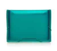 Office Box - Carpeta Clasificadora A5 con 12 Divisiones con Cierre de Gomas y Bordes Reforzados en Tela, Incluye 24 Etiquetas para personalizar e Identificador interior, 100% Reciclable. (Verde)