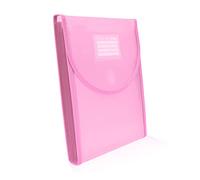 Office Box - Carpeta Clasificadora Vertical Especial para Mochila- 10 Divisiones, 80 Adhesivos, Cierre V-Lock, Laterales Reforzados - Resistencia y Para Todo el Curso, 100% Reciclable. (Rosa)