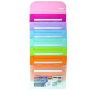 Office Box, Carpeta Desplegable de 7 Divisiones con Cierre de Goma y Colgador - Indicadores en Personalizables y Tarjeta Horario, Ideal Aulas, Personal y Estudio (Rosa)