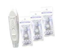 office box - Cinta Correctora DUO con Cinta Retráctil + Goma Giratoria - El corrector más completo, útil y eficiente que puedes llevar comodamente en tu estuche. (Pack 1 + 3 Recambios - Blanco)