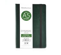 office box - Cuaderno Ejecutivo de Notas Dynamic Classic - A5 (21.5 x 14.5 cm) - 96 Pág. / Papel Liso 100 Grs. Exterior en Piel Vegana en acabado Notairé. (Verde Classic)