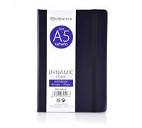 office box - Cuaderno Ejecutivo de Notas Dynamic Classic - A5 (21.5 x 14.5 cm) - 96 Pág. / Papel Liso 100 Grs. Exterior en Piel Vegana en acabado Notairé. (Azul Classic)
