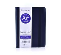 office box - Cuaderno Ejecutivo de Notas Dynamic Classic - A6 (14.5 x 10 cm) - 96 Pág. / Papel Liso 100 Grs. Exterior en Piel Vegana en acabado Notairé. (Azul Classic)