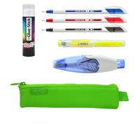 office box Estuche Porta lápices Mini Rectangular Neoprene- Estuche Escolar con Cierre de Cremallera de Doble Ancho con Tirador Exclusivo. Lavable, Fabricado en Neopreno. (Lima + Pack)