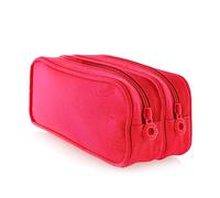 office box Estuche Portatodo Doble -Ref. 59811- Dos Amplios Apartado Interiores con Cremallera, Lavable y Muy Resistente para Llevar el Material Escolar o como Neceser by Colorline (Rojo Coral)