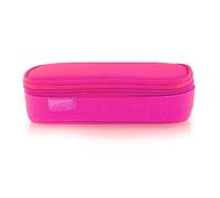 office box Estuche Portatodo Mega de Amplio Apartado Interior y Solapa con Cremallera, Lavable y Muy Resistente para Llevar el Material Escolar o como Neceser (Fucsia)