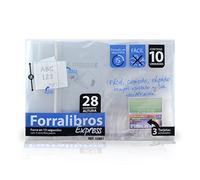 Office Box - Forra Libros Express - El Único Completo - con Identificador y 3 Tarjetas incluidas, Solapa Marca Páginas y 100% Ecológico - Fácil y Rápido. Tu libro forrado en 15 Segundos (28 cm)
