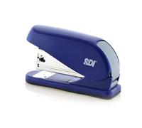 Office Box - Grapadora de papel ORCA Mediana de Gran Capacidad, Grapa hasta 25 Hojas con Esfuerzo Reducido 50%, Base Anti-deslizante Soft Touch para Uso Intensivo, para Grapas 24/6 por SDI (Azul)