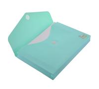 Office Box, Pack 10 Carpeta Sobre Cierre de V-lock con Fuelle de 3 cm. Tamaño A4+/Folio (hasta 300 Hojas) - 4 Colores Blush Pastel con textura Soft Touch, 100% Reciclables. (Azul Blush Pastel)