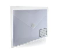 Office Box, Pack 10 Carpeta Sobre Cierre de V-lock con Tarjetero, Tamaño A4+ Ideal Presentaciones en Cristal Classic y Textura Soft Touch, 100% Eco.