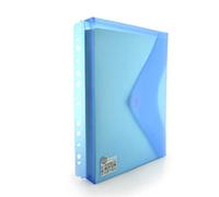 Office Box - Pack 10 Carpetas Sobre Cierre V-lock Tamaño A4+ con Fuelle de 3 cm. (hasta 300 hojas) Para archivar en anillas - Colores Classic Traslúcidos con acabado Soft Touch. (Azul)