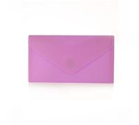 Office Box, Pack 10 Carpetas Sobre con Cierre de V-lock - Tamaño Recibo/DL - en 4 Colores Blush Pastel opacos con acabado Soft Touch Fabricado en Polipropileno 100% ECO. (Morado Blush)