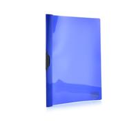 Office Box, Pack 10 Dossier Carpeta Clip It con Pinza de Plástico A4 Colorline con Portada Transparente y Capacidad Hasta 30 Hojas en PP 100% ECO de Colorline. (Azul Oscuro)