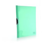 Office Box, Pack 10 Dossier Carpeta Clip It con Pinza de Plástico A4 Colorline con Portada Transparente y Capacidad Hasta 30 Hojas en PP 100% ECO de Colorline. (Turquesa)