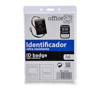 Office Box - Pack 10 Unidades de Fundas Universal Extra cristal para Tarjeta Identificación Fabricadas en Material Extra Rígido y 100% Reciclable - Disponible en 3 Tamaños. (VIP - A6)