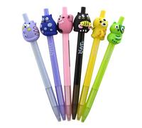 office box - Pack 6 Bolígrafos Gel Negro Retráctiles con Gatos Kawaii | Diseño Japonés Divertido, Tinta Suave y Lavable | Bolígrafos Originales para Amantes de los Gatos by Kenji