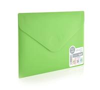 Office Box, Pack de 10 Carpeta Sobre Cierre con de V-lock - Tamaño A6 / Pasaporte/Cartillas - en 4 Colores Blush pastel con acabado Soft Touch, 100% Reciclable. (Verde Blush)