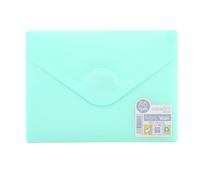 Office Box, Pack de 10 Carpeta Sobre Cierre con de V-lock - Tamaño A6 / Pasaporte - Colores Blush pastel con acabado Soft Touch, Fabricado en Polipropileno 100% ECO. (Azul Blush)