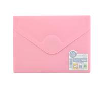 Office Box, Pack de 10 Carpeta Sobre Cierre con de V-lock - Tamaño A6 / Pasaporte - Colores Blush pastel con acabado Soft Touch, Fabricado en Polipropileno 100% ECO. (Rosa Blush)