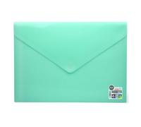 Office Box, Pack de Carpetas Sobre con Cierre de V-Lock Formato A4+ Ultra Brillante con acabado Soft Touch, Fabricado en Polipropileno 100% ECO by Colorline. (A4 Turquesa)