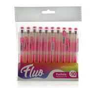 office box, Pack de Subrayadores Recargables Fluorescentes FLUO, el Marcador ecológico con la tinta más sólida, fluida y sorprendente, ideal para estuche. (Pack 10 - Fucsia)