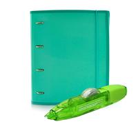 Office box - Pack Vuelta al Cole: Carpeta & Block + Cinta Correctora R10- Tu carpeta completa + un corrector recargable de máxima calidad por un precio único. (Turquesa + Corrector R10)