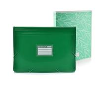 Office Box - Pack Vuelta al Cole: Carpeta Clasificadora 12 Divisiones, Visores Panorámicos y 80 Etiquetas +Carpeta 4 Anillas 25mm,Calidad Para Todo El Curso by Colorline. (Verde Oscuro+ C. Anillas)