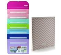 Office Box - Pack Vuelta al Cole: Carpeta de gomas desplegable con 7 departamentos y Colgador metálico, Tarjeta Horario Frontal y Gran Capacidad + Carpeta 4 Anillas 40 mm by Colorline (Fucsia)